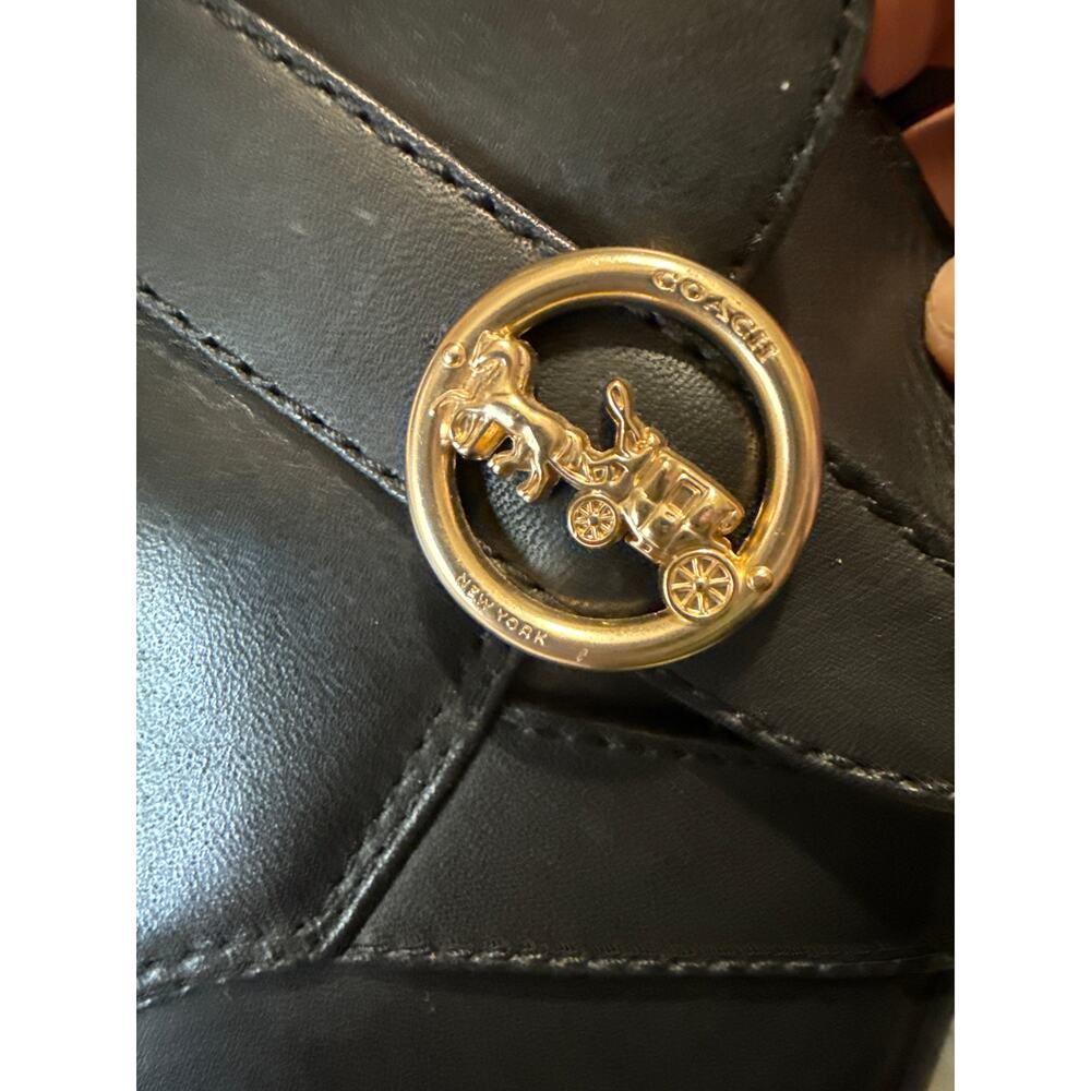 Coach Debi Black Leather Ankle Booties Size 7 - Picture 8 of 8